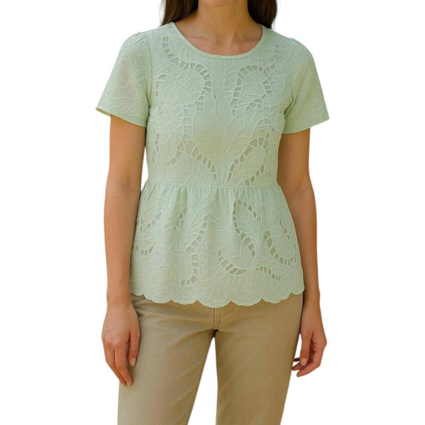 New Guadalupe Design Chloe Blouse In Mint